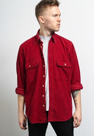 VINTAGE CORDUROY SHIRT RED
