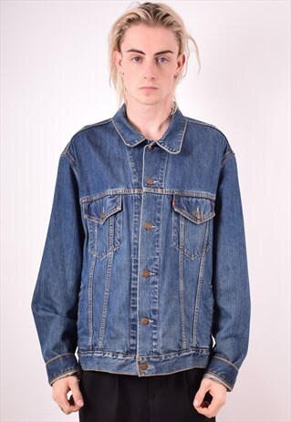 LEVI'S MENS VINTAGE DENIM JACKET XL BLUE 90S
