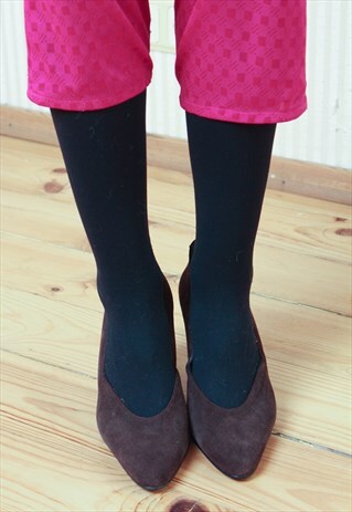 BROWN SUEDE HIGH HEEL SHOES