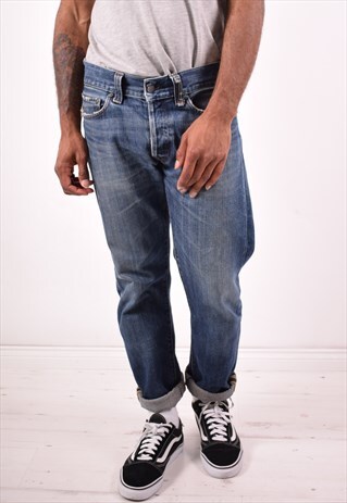 STONE ISLAND MENS VINTAGE JEANS W34 L32 BLUE 90S