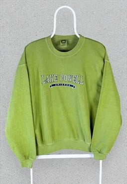 Vintage Arizona Green Sweatshirt Embroidererd  Mens Medium