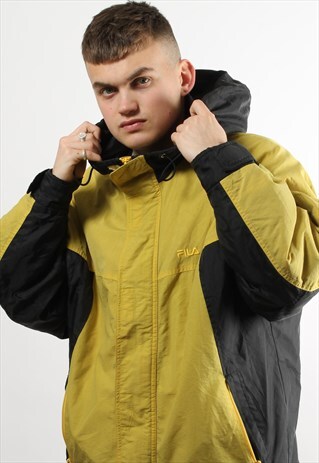 VINTAGE FILA HOODED RAIN COAT