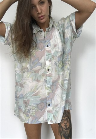 PATTERNED OVERSIZED RETRO VINTAGE UNISEX FESTIVAL SHIRT