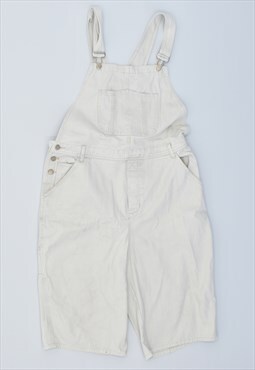 Vintage 90's Denim Dungarees Shorts Off White