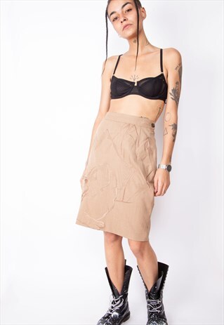 VINTAGE 90S ICEBERG RABBITS EMBROIDERED PENCIL SKIRT ID:8086