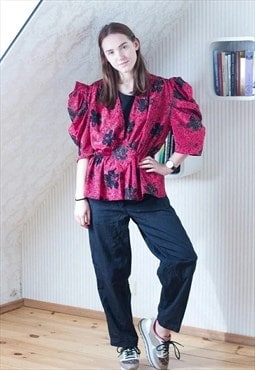 Black warm straight vintage trousers