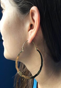 Gold Large Statement Hoop Earrings