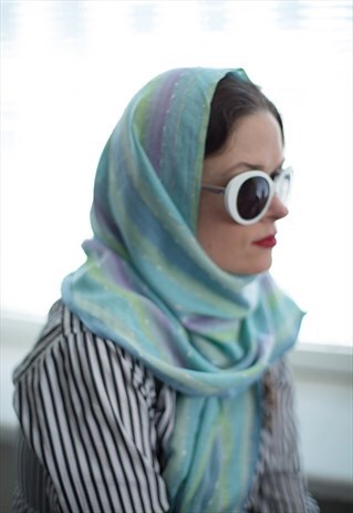 VINTAGE 90'S MULTICOLOUR PASTEL SCARF