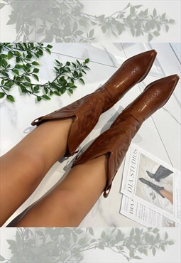 Cowboy boots Brown western cowgirl boots