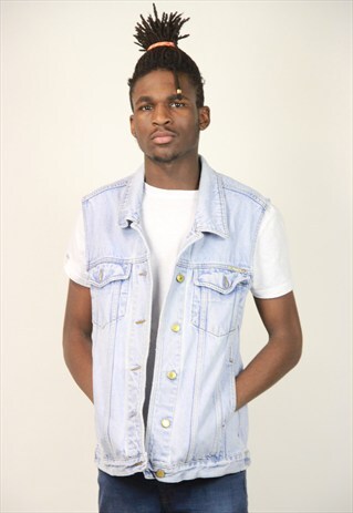 VINTAGE SLEEVELESS 90S DENIM JACKET