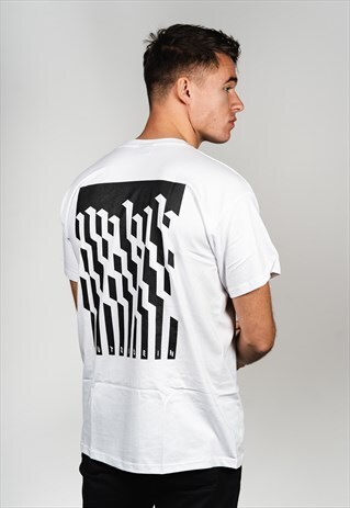 OUTSIDEIN ABSTRACT PRINTED T-SHIRT BLACK UNISEX