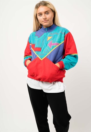 80'S VINTAGE 1/4 ZIP JUMPER