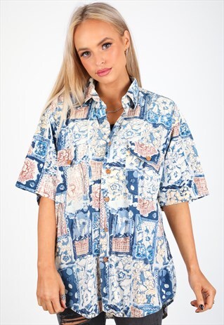 VINTAGE PATTERN SHIRT S266
