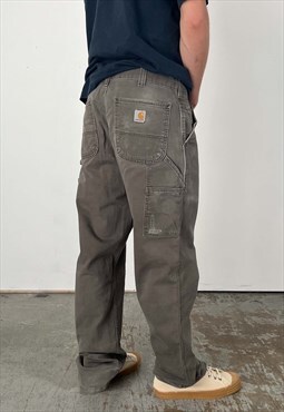 Vintage Carhartt Carpenter Pants Men's Khaki Green