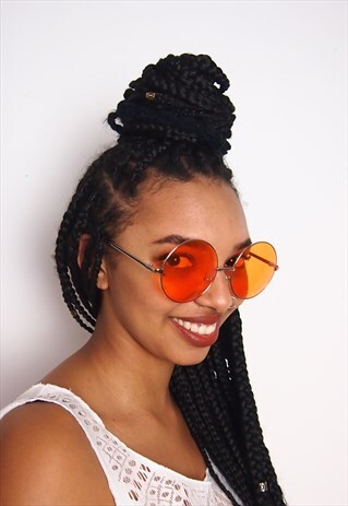 ORANGE LENS OVERSIZED SUNGLASSES