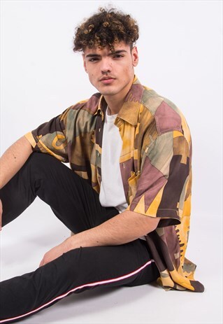 VINTAGE 90'S CRAZY PATTERN SHIRT