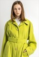 90S VINTAGE WOMAN GREEN JIL SANDER WOOLMARK COAT 5913