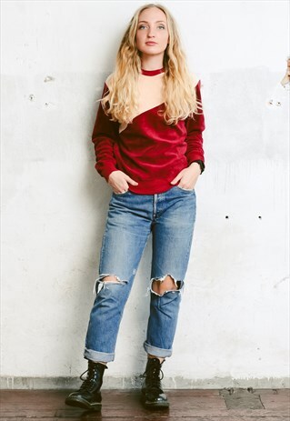 VINTAGE 80S VELVET SWEATSHIRT