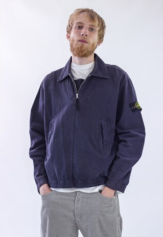 RARE 90S VINTAGE MENS STONE ISLAND HALF ZIP ANORAK JACKET