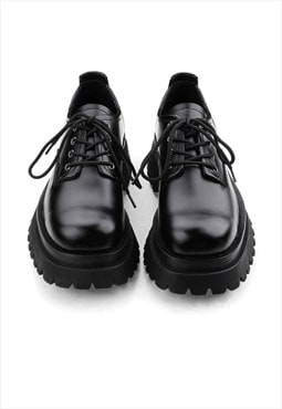 Darby boots tractor sole shoes high fashion baroques black