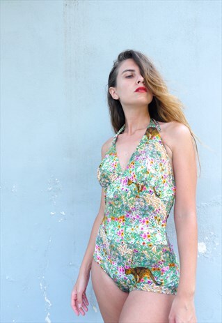 VINTAGE 80S JUNGLE SWIMSUIT