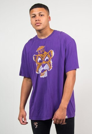 RETRO NIKE T-SHIRT LSU TIGERS COLLEGE