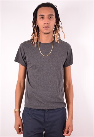 CALVIN KLEIN MENS VINTAGE T-SHIRT TOP MEDIUM GREY 90S