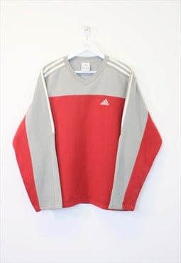 Vintage Adidas sweatshirt in red and grey. Best fits M