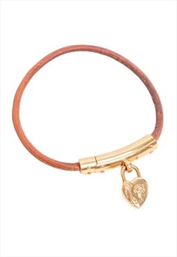 Preloved Hermes Heart Leather Bracelet