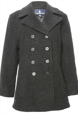 BEYOND RETRO VINTAGE DOUBLE BREASTED WOOL COAT - L