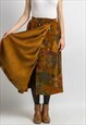 ESCADA VINTAGE 1980S SKIRT, PLEATED BROWN SKIRT 80S 5956