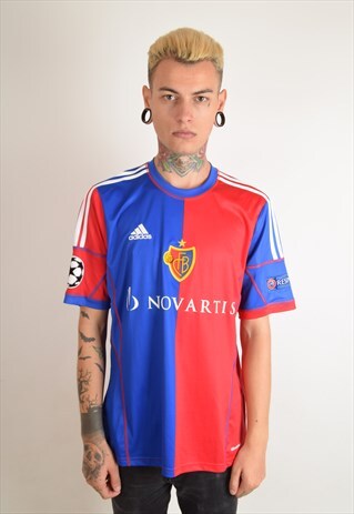 ADIDAS FOOTBALL SHIRT FC BASEL SIZE L (2533)