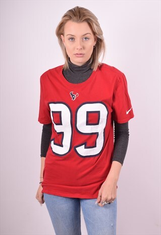 NIKE WOMENS VINTAGE T-SHIRT TOP MEDIUM RED 90S