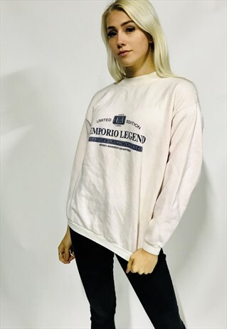 VINTAGE EMPORIO LEGEND SWEATSHIRT JUMPER CREW NECK OVERSIZED