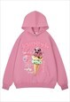 ICE CREAM HOODIE PSYCHEDELIC PULLOVER RAVER TOP IN BLACK