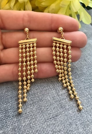 GOLD COLOURED DANGLE EARRINGS