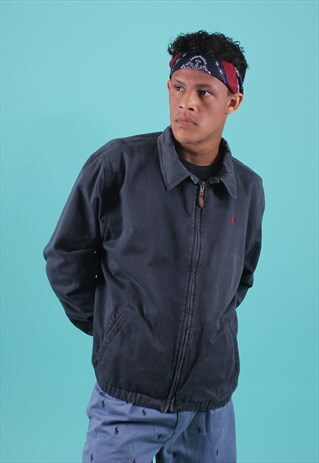 POLO RALPH LAUREN FADED NAVY EMBROIDERED JACKET