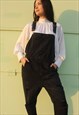 CASUAL FIT BLACK DUNGAREES 