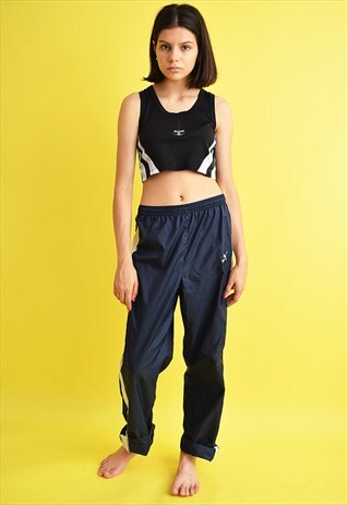 90'S RETRO VARSITY SPORTS TRACKSUIT BOTTOMS TROUSERS