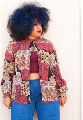 VINTAGE 90S PAISLEY PRINT BUTTON DOWN SHIRT