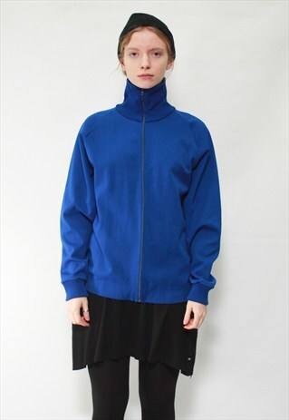 VINTAGE 90' COOL OLDSCHOOL BLUE UNISEX BLOUSE WITH ZIP