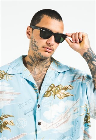 VINTAGE 80S HAWAIIAN SHORT SLEEVE SHIRT / S5118