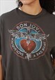 VINTAGE BONJOVI GREY GRAPHIC T SHIRT