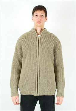 ROBE DI KAPPA Mens XL Wool Jacket Sweater Cardigan Knit Top 