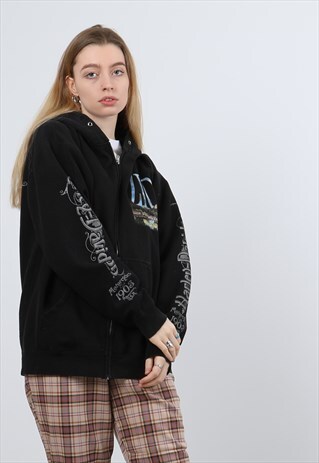 HARLEY-DAVIDSON BLACK MEDIUM PRINTED ZIPPER