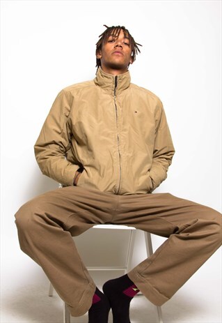 VINTAGE 90S TOMMY HILFIGER BEIGE JACKET ID:1595