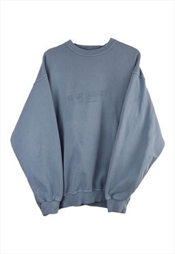 Vintage New Man Ocean Sweatshirt in Blue L