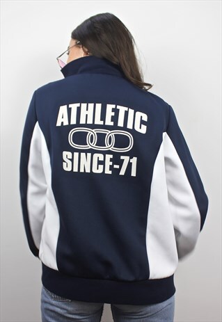 90'S RETRO NAVY ZIP-UP TRACKSUIT