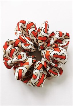 Handmade BIG logo print hair scrunchy
