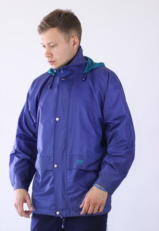 VINTAGE MENS HELLY HANSEN RAINCOAT WATERPROOF JACKET